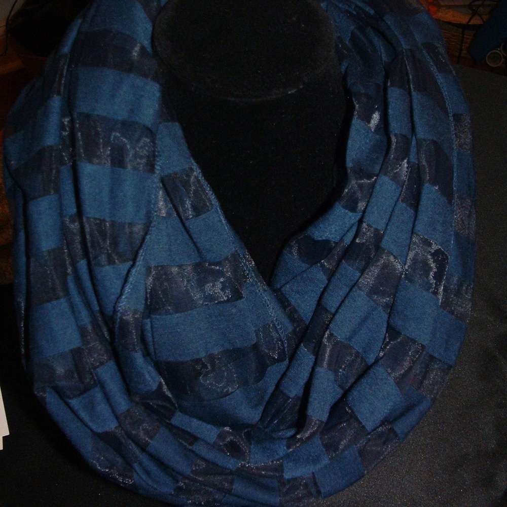 Navy Infinity Striped Scarf (3 Scarves for 18)